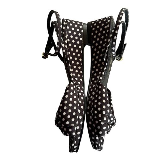 NEW Alice + Olivia Polka Dot Low Wedge Strappy Sandals Sz 39 - Picture 5 of 11
